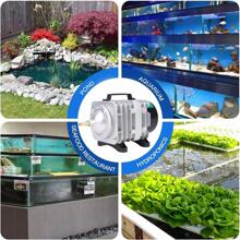 Aquarium Air Pump Aqua 6-Port Adjustable Valves Oxygen Fish Tank Pond Aerator