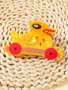 1 件夏季鸭形发夹，亚克力迷你黄鸭滑板发夹，女士发饰，动物发夹，半丸子头，披肩发，发夹，时尚休闲新奇鸭子发饰，学校用品，大学 - 彩色 - 查看 5