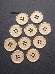 10pcs/Set Flat Round 4-Hole Resin Metal Buttons, Decoration For Coat, Sweater, School Uniform, Suit, DIY Sewing Accessories