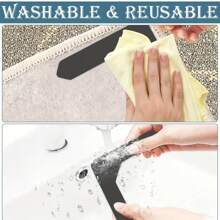 防滑可水洗可重复使用，易于安装，坚固，双面地毯胶带，地毯防滑胶带双面胶防滑地毯垫胶带贴纸，角落侧抓，适用于木地板和瓷砖地板、地毯、浴室、客厅