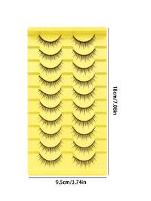 Ouye3 10 Pair Thick 3D Cross Style Daily Bridal Makeup Hard Meme False Eyelash