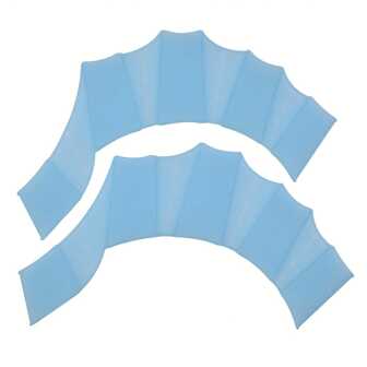 Aletas y paletas de silicona antideslizantes para natación - Unisex, azul, adecuadas para entrenamiento, pesca, buceo en piscina, playa, océano, accesorios de piscina | Diseño ergonómico | Estructura de silicona