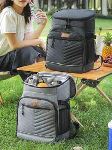 1pc Cooler Backpack Insulated Leakproof Waterproof Backpack Cooler Bag 30 Cans, Large Capacity Lightweight Travel Camping Beach Backpack Cooler Ice Chest For Men And Women Bag For School School Accessories School Stuff - Multicolor - View 12