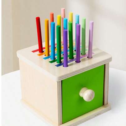 Wooden Color Sorting And Quantity Recognition Balance Sticks For Hand-Eye Coordination And Sensory Awareness, Suitable As Birthday Or Christmas Gifts