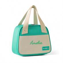 Tas Bekal Makan Siang Terisolasi Bordir Kustom dengan Blok Warna, Tas Jinjing Termal Mini Portabel, Kotak Bekal Pendingin Bergaya, Kotak Bekal Makan Siang yang Dapat Digunakan Kembali untuk Kantor, Piknik - MultiWarna - View 13