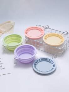 2个可折叠狗碗，宠物可折叠碗，可折叠狗碗，可折叠硅胶狗碗，狗旅行碗，硅胶可折叠狗碗，狗碗 - 彩色 - 查看 9