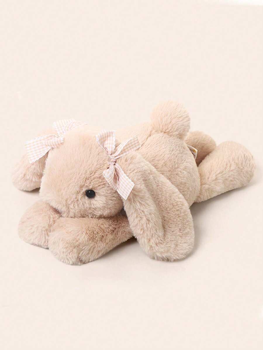 35厘米/13.77英寸可爱垂耳兔吉姆尼毛绒玩具，柔软填充长耳朵兔子玩偶，趣味宝宝陪伴，房间装饰创意礼物，儿童生日派对家居女孩房间装饰