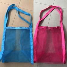 1 pieza Bolso de playa de mujer de secado rápido para verano, bolsa grande con capacidad multifuncional de unicolor con malla para hombro para guardar equipo y juguetes de natación