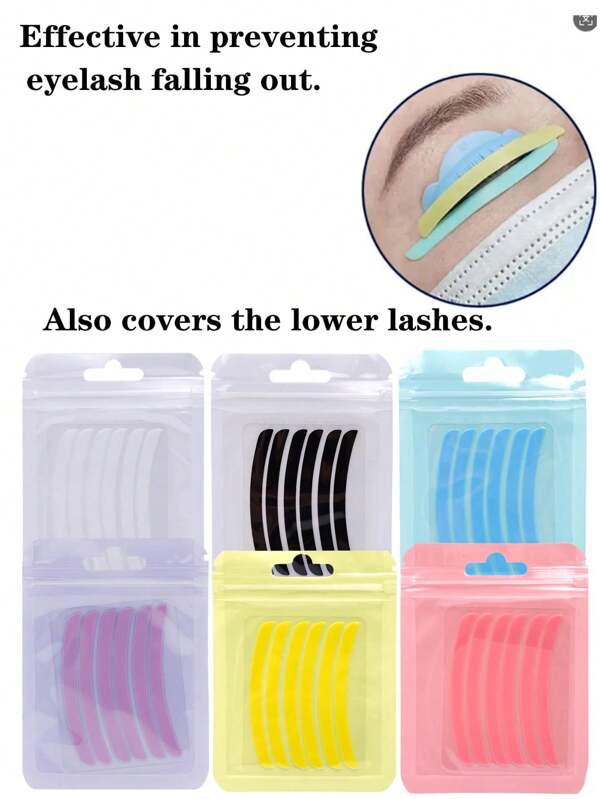 36pcs/Pack Multi-Color Eyelash Lift Pads, Eyelash Extension Tool, Self-Adhesive Coverage Lash Curling