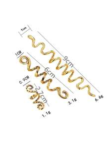 Nueva Llegada 3 Piezas/set Accesorios Para El Cabello De Aleación Torcida De Serpiente Vintage, Regalo Perfecto Para Madre, Amigos, Maestros O Para Halloween, Adecuado Para Uso Diario, Unisex - Plateado - Ver 2