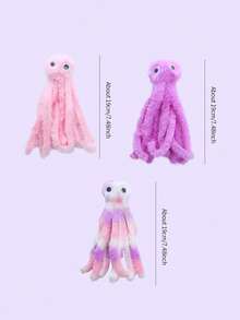Random Color 1pc Cute Octopus Shaped Plush Toy For Cats - Multicolor - View 2