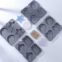 硅胶蜡香囊模具香薰空气清新剂适用于汽车壁橱浴室钥匙扣环氧铸造DIY手工艺品吊坠工艺品 - 灰色 - 查看 6