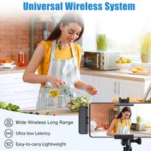 无线领夹式麦克风适用于手机 iPad TypeC 领夹式麦克风即插即用 2.4G 超低延迟内置降噪芯片 8 小时工作时间用于视频录制采访播客 Vlog - 黑色 - 查看 9