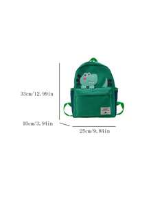 Cute Cartoon Dinosaur Backpack, Multi-Pocket Schoolbag For Teenagers - A - View 3