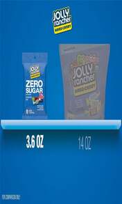JOLLY RANCHER Zero Sugar Assorted Fruit Flavored Hard Candy Bag, 61 Oz
