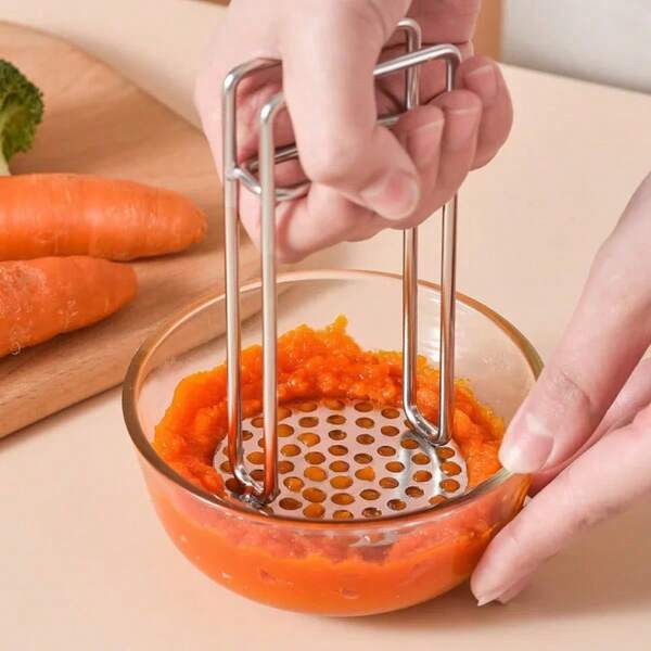 304 Stainless Steel Sweet Potato Squeezer, Kitchen Tool, Red Sweet Potato Fruit Squeezer, Crushed Puree