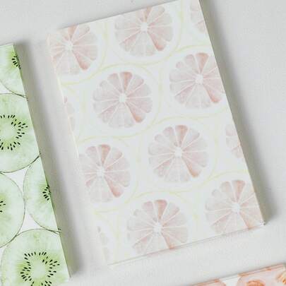 Blocchi note vintage fatti a mano, materiali per scrapbooking con elementi decorativi a forma di frutta carini