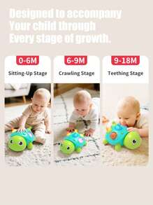 Quderbel Baby Krabbel-Spielzeug, allradgetriebenes elektrisches Spielzeug zur Förderung des Krabbelverhaltens für Neugeborene von 0-3 Jahren, Krabbel-Training und intelligente Bildung