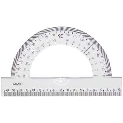 TRANSFERIDOR MAX PREMIUM 180º CRISTAL 18CM BLISTER