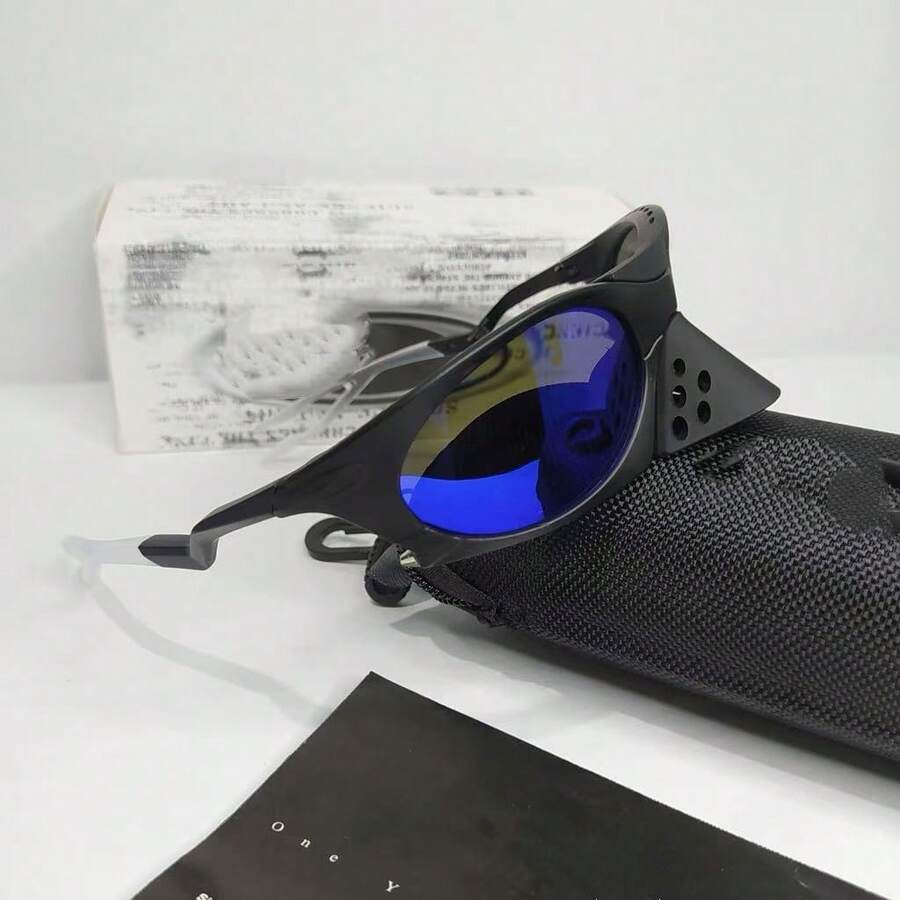 Simple Flat Top Women Fashion Vintage Glasses - 藍片 - 查看 1