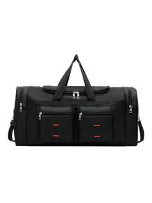 Bolsa de Viagem Multiuso de Grande Capacidade, Alça Destacável e Ajustável, Adequada para Viagens, Férias, Esportes e Fitness, Bolsa de Armazenamento de Roupas para Acessórios e Materiais Escolares