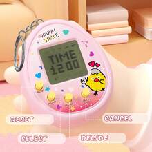 1pc Children Mini Handheld Virtual Electronic Pet, Game Console Black & White Screen Keychain Backpack Pendant Decoration Virtual Pet Gift (Battery Included), 126 Virtual Pets Optional, Kindergarten/School Party Gifts, Reward Small Gifts, Halloween/Christmas/Birthday Gifts, Kids/Boys & Girls/Student - Multicolor - View 5