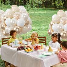 50pcs Nude White Gold Balloons, 10inch Metallic Champagne Gold Cream White Clear Balloon, White Sand Blush Beige Transparent Party Balloons, For Birthday, Boho Theme Wedding Party, Anniversary, Engagement Party Decorations