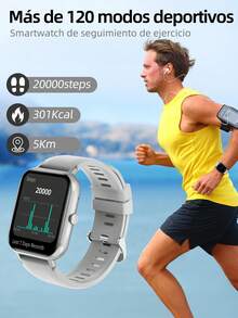 LIFEBEE Unisex Smart Watch, 1.83" HD Full Touch Screen, Wireless Call Smart Watch (Answering/Dialing Calls), Activity Tracker, 100+ Sports Modes, Pedometer, Message Notification, Fitness Tracker - Silver - View 6