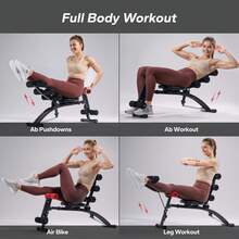 MERACH Ab Machine, Multi-Functional Adjustable Ab Trainer & Exercise Equipment, Ab Workout Bench For Home Gym Fitness, Sit-Up Machine For Abdominal Training, And Full Body Exercise Chair - 黑色 - 查看 6