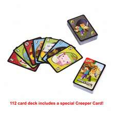 Mattel Mattel UNO - لعبة بطاقات مطابقة الألوان والأرقام الكلاسيكية - 112 بطاقة - بطاقات برية قابلة للتخصيص والمسح - تتضمن بطاقات وظيفة خاصة - مناسبة للأطفال من عمر 7 سنوات فما فوق - W2085+FPD61 - مشاهدة 5