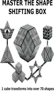 SHASHIBO Shape Shifting Box - STEM Magnetic Fidget Cube That Transforms Into Over 70 Shapes, Download Fun In Motion Toys Mobile App (Blue Planet) - White & Black - 查看 4