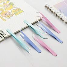 2pcs Tweezers, Scrapbook Stickers, And Tape Dispenser Multi-Functional Stationery Tools, DIY Trash Diary Album School Supplies, Back To School Essentials