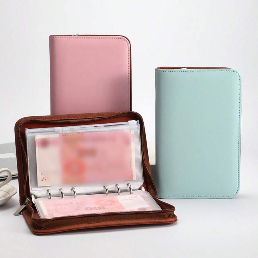 Zipper Bag Cash Storage Plan Book, Suitable For Daily Cash Storage Plans, Equipped With 10 Zipper Pockets And 12 Plan Sheets,Savings Plan,Biweekly Savings Plan,10000 Savings Plan,Savings Strategy