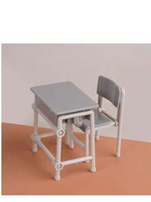 2pcs/3pcs/6pcs Mini Desk & School Bag Set, Cute And Compact, Recreating Classroom Scene With Creative Design. Detailed Realistic Miniature Desk And School Bag, Perfect Accessory For Dollhouse, DIY Crafts Or Photography Props, Endless Fun