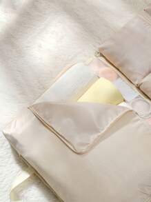 1pc Foldable Travel Organizer Bag, 6-In-1 Minimalist Design With Multiple Pockets, Portable Carry Bag For Storing Clothes, Pants, Shirts, Towels, Skincare, Cosmetics, Suitable For Travel, Vacation, Luggage, Back To School, Dorm, Halloween, Christmas