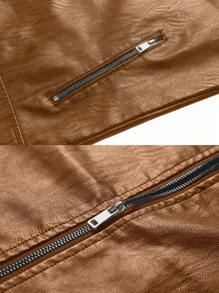 Boyfriend Style Men's Leather Jacket, Outdoor Riding Sports Motorcycle Coat, Autumn