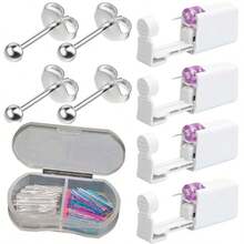 5pcs Ear Piercing Kit With Plastic Earrings For Ear Infection,Disposable Ear Piercing Gun Built-In Earrings Stud - A1 - View 18