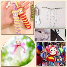 120pcs Wooden Beads With Holes, Big Eyes, Happy Expression, Suitable For Handcrafts, DIY Jewelry And Crafts, Home Decor, Professional Art Supplies, Mother's Day, Father's Day, Teacher's Day Decoration Gifts