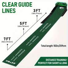 Suwequest Golf Putting Indoor Mat GolfHitting Mat Golf Home Outdoor PracticeTraining Aid Equipment.Washable Anti-Slip Golf Accessories - Multicolor - View 7
