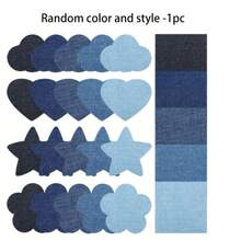 New Irregular Denim Ironing Patch,5 Colors (Blue) Clothing Patches,Heart,Square,Star,Flower And Cloud Patterns,Used For Repairing Clothes And Clothing Decoration,Strong Adhesive,Durable Fabric,Easy To Stick,Suitable For Clothes,Jeans,Jackets,Bags,Hats,Home Decoration
