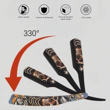 Stainless Foldable Steel Straight Edge Barber Shaving Razor For Men, Folding Vintage Barber Razor, 10 Premium Blades, Replaceable Blades