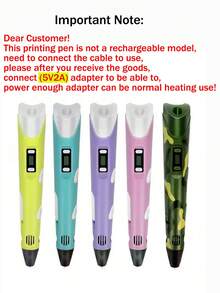 GOLDFOX 3D 笔套装（带礼盒、9 米 PLA 耗材、笔架） - 藍色 - 查看 5