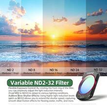 Llano For Osmo Pocket 3 Motion Camera Filters Set 3-In-1 Kit(CPL+1/4 Black Mist+ND2-32)UV Filter Camera Lens Filter Kit