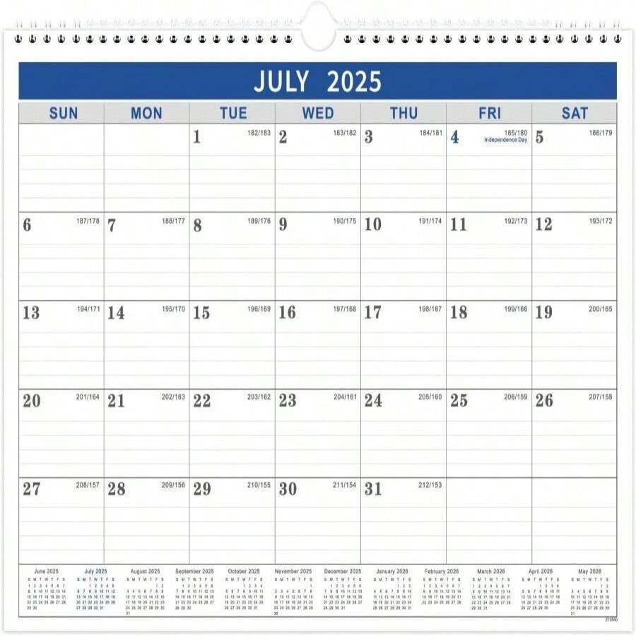 2025-2026 Calendar - 2025-2026 Wall Calendar From Jul 2025 - Dec2026 ...