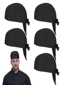 Adults Chef Hat, Chef Cap For Men Women, Adjustable Cooking Hat With Elastic Band, Professional For Kitchen Coffee Restaurant Food Service, Kitchen Supplies - Multicolor - View 2