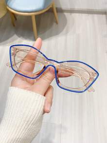 1/2/3 pares de gafas de lectura de moda ligeras con montura de ojo de gato de colores en bloque acrílico para mujer, adecuadas para lectura diaria y transporte - Multicolor - Ver 8