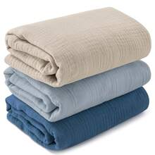 3pcs/Set Newborn Cotton Muslin Swaddle Blankets, Breathable & Soft, Can Wrap Baby And Burp, Essential For Baby Christening, Also A Great Gift For Infants - Multicolor - View 20