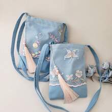 Women Shoulder Bags - 藍色花團錦簇 - 查看 4
