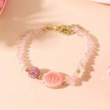 1 件陶瓷鱼和海螺珠项链 + 1 件陶瓷鱼珠手链，波西米亚风格女士夏季度假珠宝