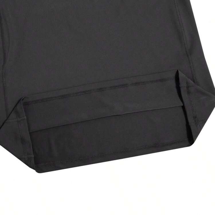 Áo thun dệt kim cổ tròn dài tay nhanh khô thể thao thường ngày cho nam, 22600307-011 - Xám - Xem 4